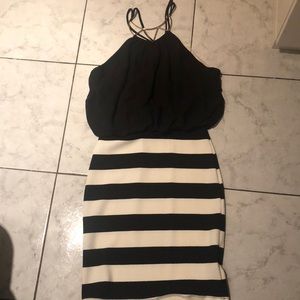 Black & white stripped dress